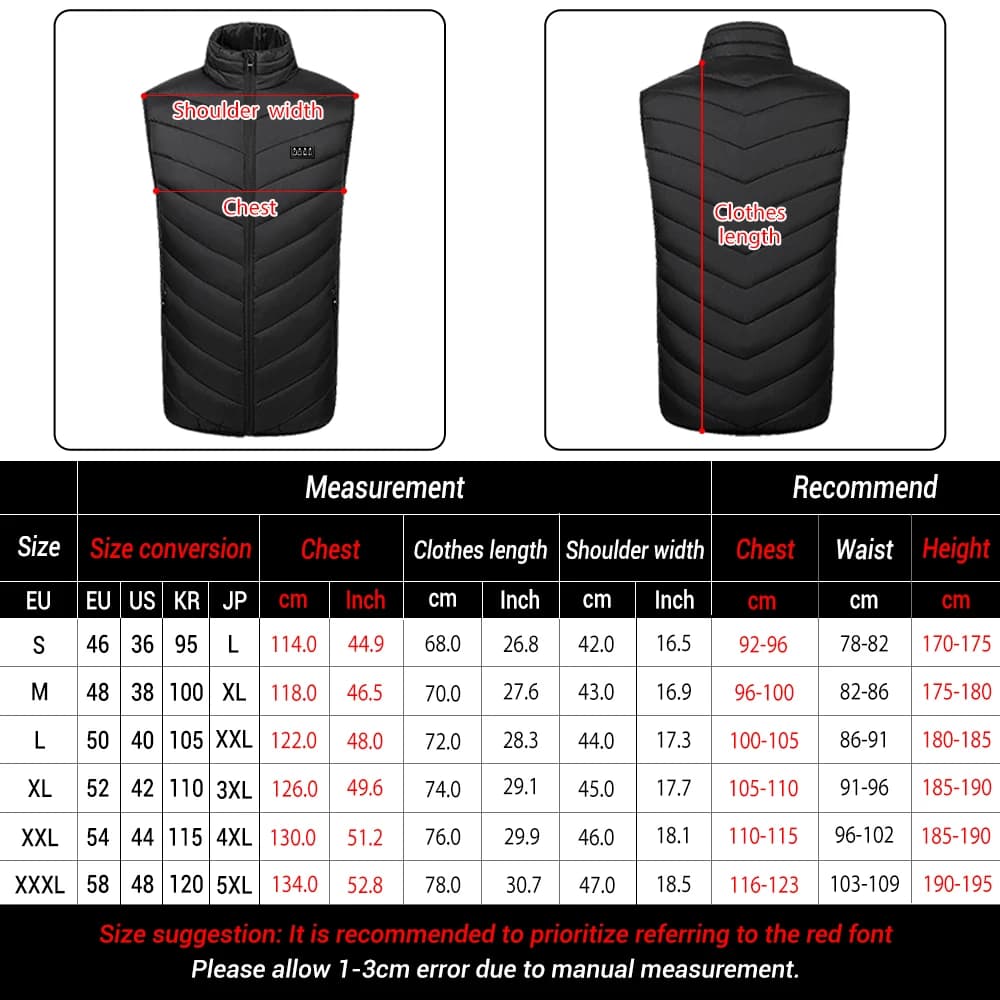 Veste chauffante homme 27 zones chauffage 3 températures réglables pour randonnée hiver et travail