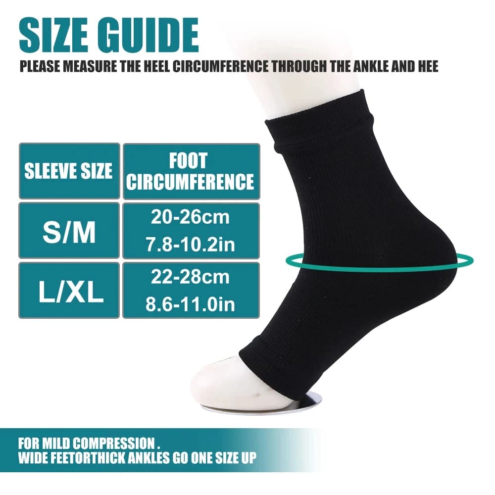 Chaussettes compression soulagement douleurs neuropathie - Soutien cheville fasciite plantaire pêche