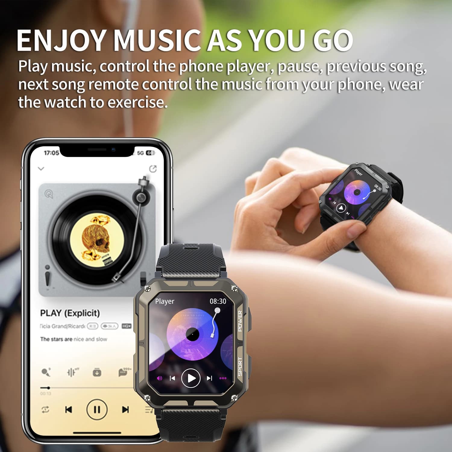 C20 Pro smartwatch homme assistant vocal IP68 étanche appels Bluetooth sport outdoor