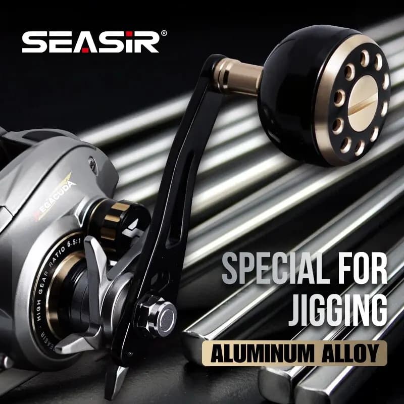Moulinet baitcasting SeaSir Megacuda 15kg drag, spool profond 9+1 roulements pour pêche jigging en mer et eau salée