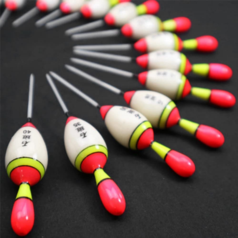 Flotteur bâton de pêche mixte tailles couleurs flottabilité variable accessoires