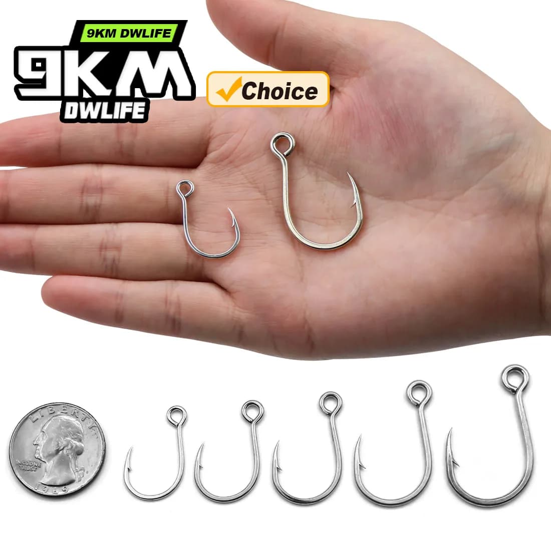 Hameçons inline 25-50 pièces pour leurres et appâts - Hameçons circle à grande ouïe avec barbillon