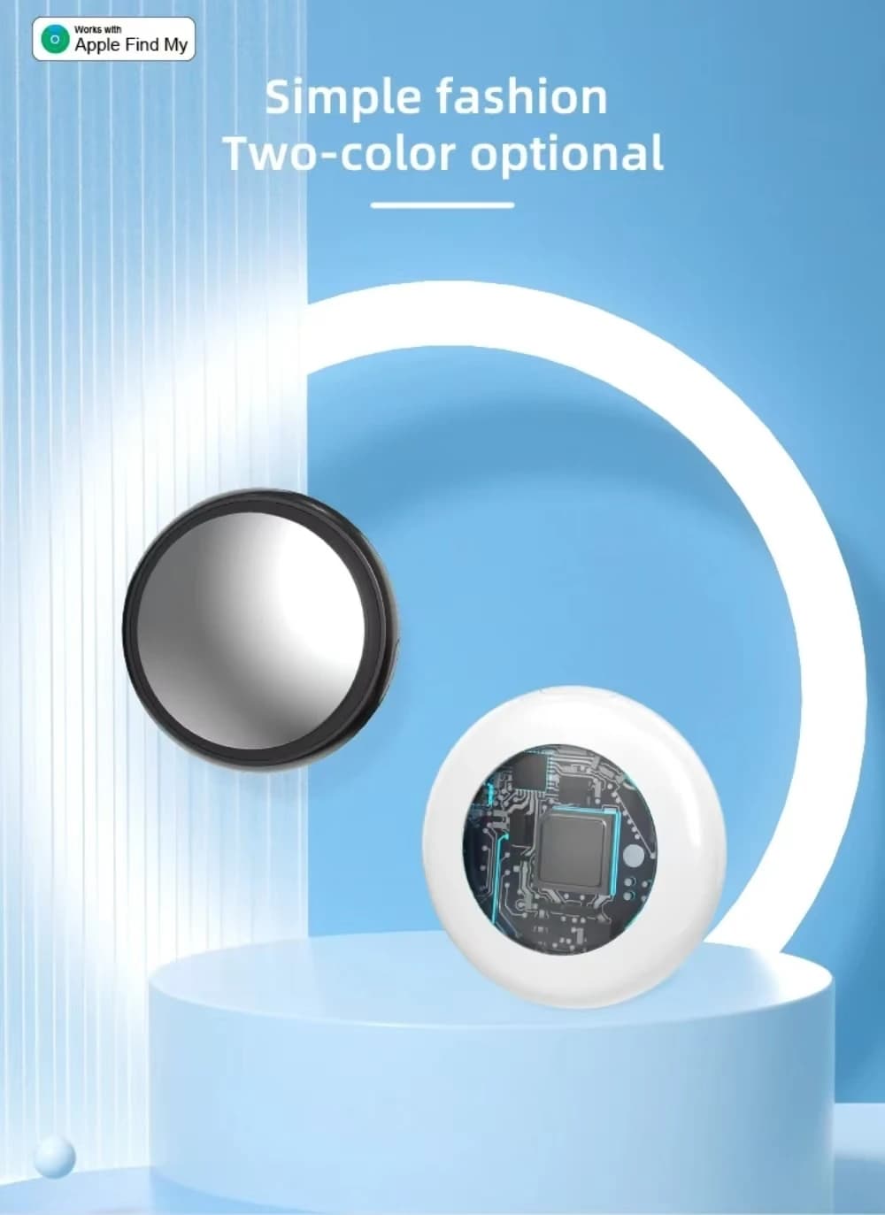 Tracker Bluetooth GPS Timethinker - Compatible Apple Find My pour animaux de pêche iOS