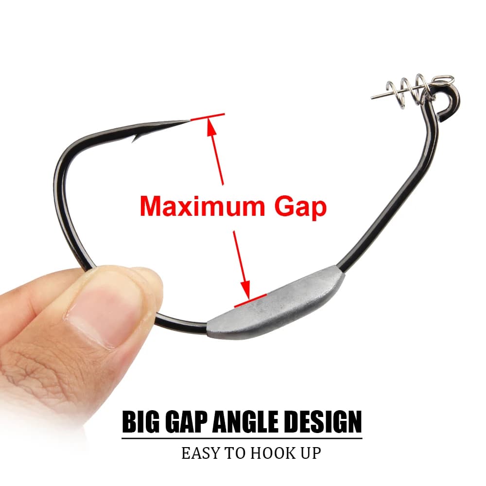 Hameçons lestés wide gap pour swimbaits pêche lourde eau douce mer gros poissons
