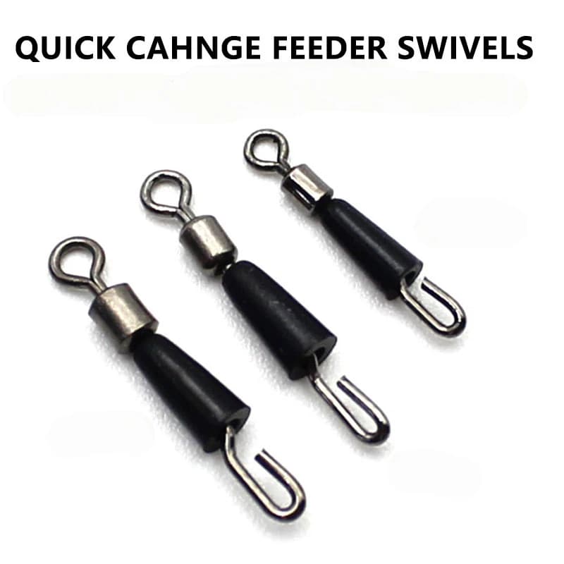 Connecteurs feeder 20 pièces pour pêche carpe - émerillons rapides avec snaps pour montages feeder
