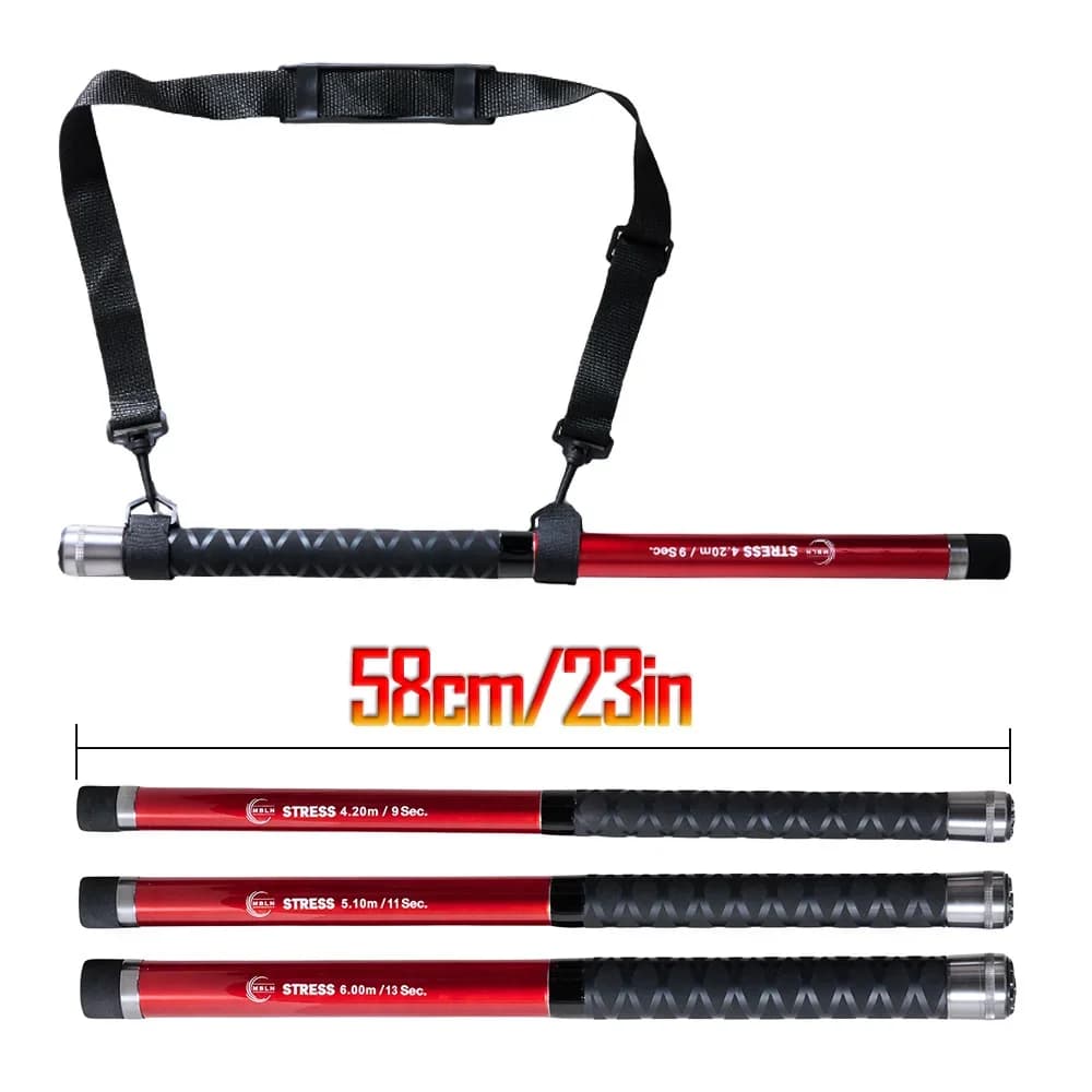 Épuisette télescopique MBLN 6m carbone multi-couches - Pêche depuis les rochers pliable 58cm anti-corrosion