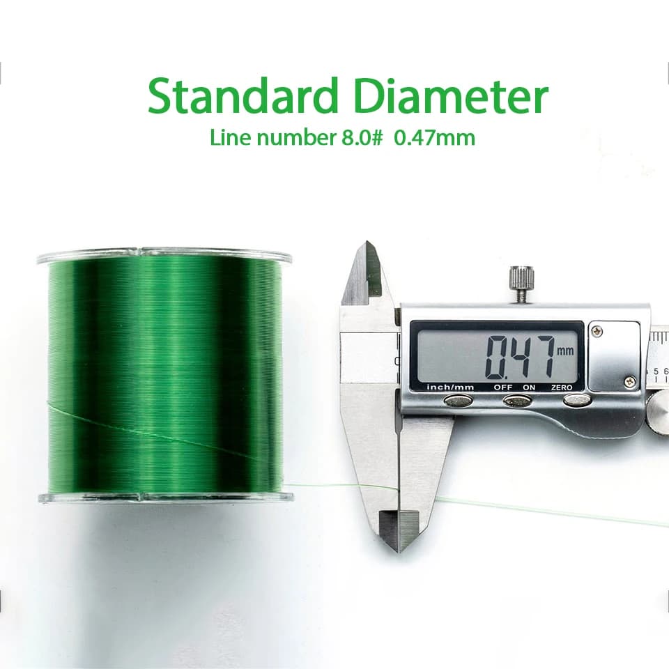 Ligne de pêche monofilament nylon 500m pour carpe, 0.1 à 0.47mm 2 à 35LB, matériau haute