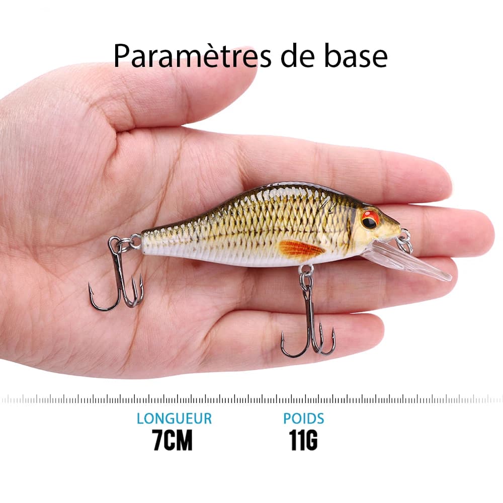 Leurre dur TREHOOK Black Minnow 4g 11g 22g wobblers pour brochet pêche aux leurres artificiels