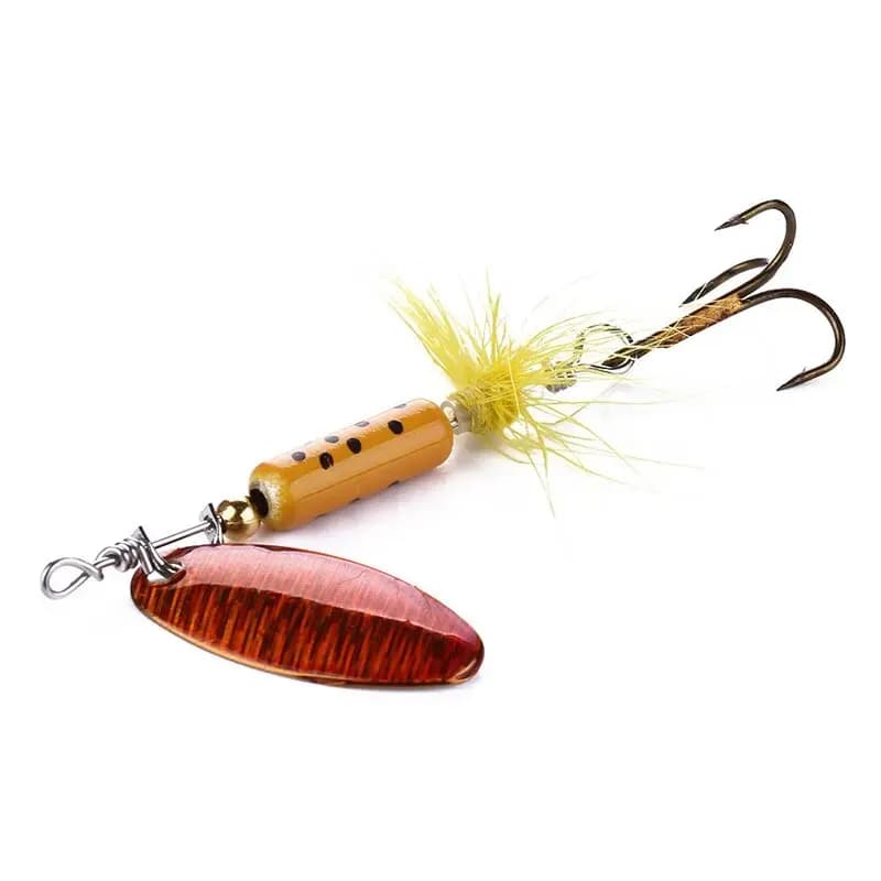 Leurre métal VIB 3.5g avec plumes et paillettes : leurre dur vibrations pour bar et pêche au vif