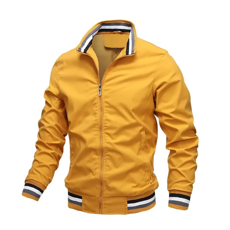 Veste bomber homme pêche imperméable coupe-vent col montant sport outdoor automne hiver