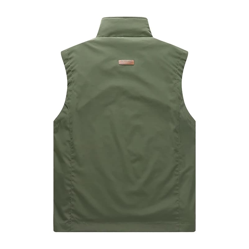 Veste sans manches pêche homme grande taille 6XL respirante et multifonction avec multiples poches