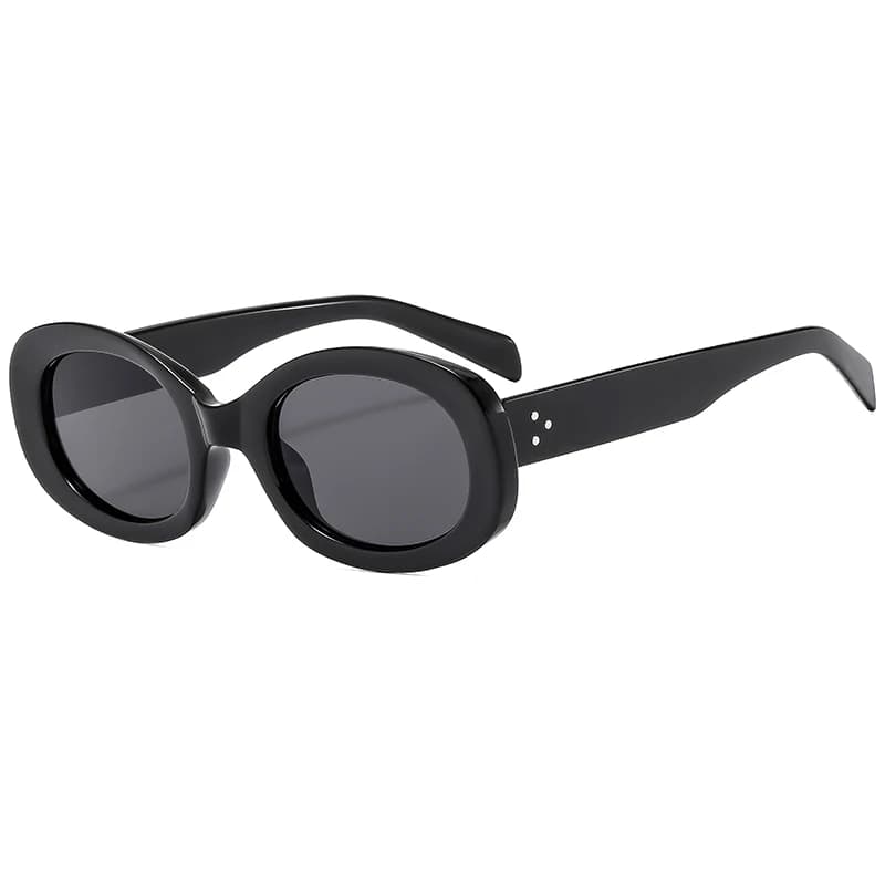 Lunettes de soleil ovales pêche femme Y2K vintage UV400 petit format randonnée style street photo