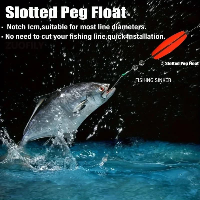 5 flotteurs pêche ellipse grande bouche pour silure, dérivants et longue distance, bouchons en mousse résistants