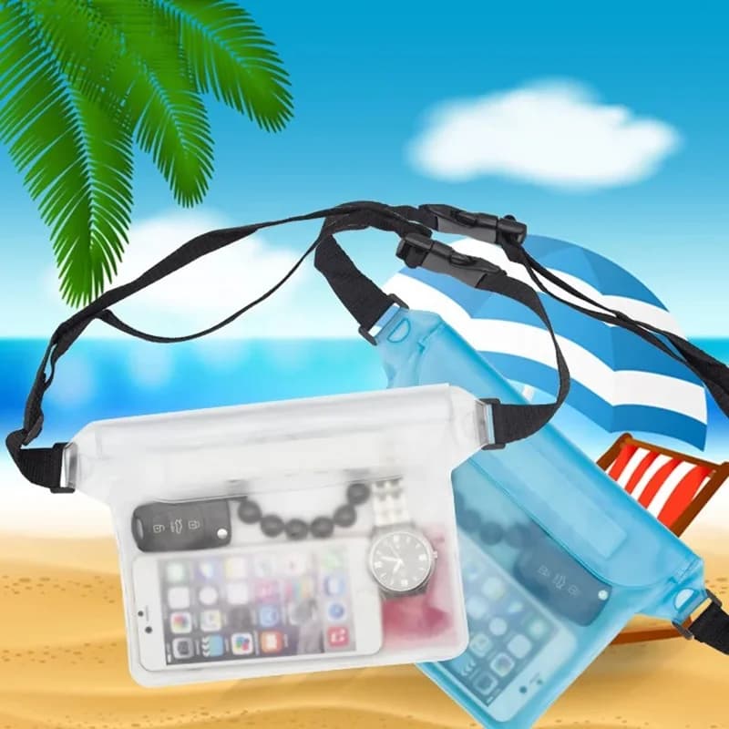 Sac étanche triple couche avec bandeau ajustable pour protection sous-marine et activités aquatiques