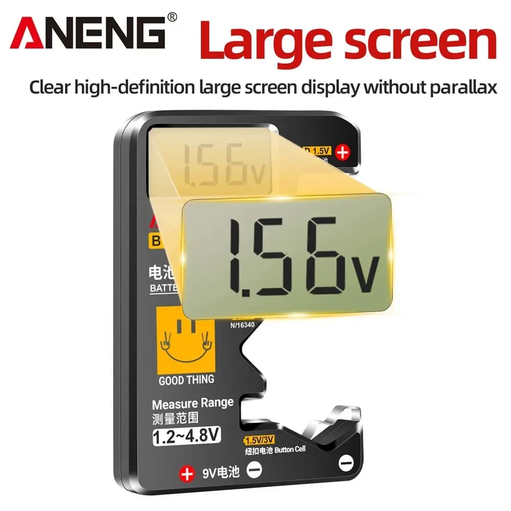 Testeur piles bouton ANENG BT189 universel 9V N D C AA AAA LCD détecteur France