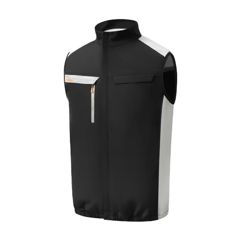 Veste de pêche sans manches rafraîchissante avec ventilateur intégré pour travail en extérieur résistant à la chaleur