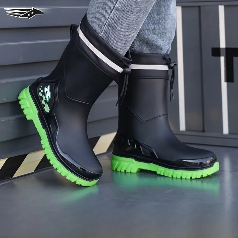 Bottes de pêche chaudes anti-dérapantes - Bottes de jardinage pour livreurs et pêcheurs