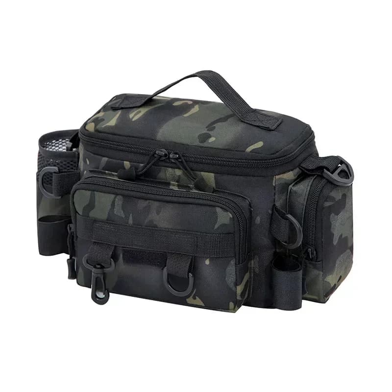 Sac multifonction pêche avec porte-canne portable - Sac à bandoulière pour sports outdoor