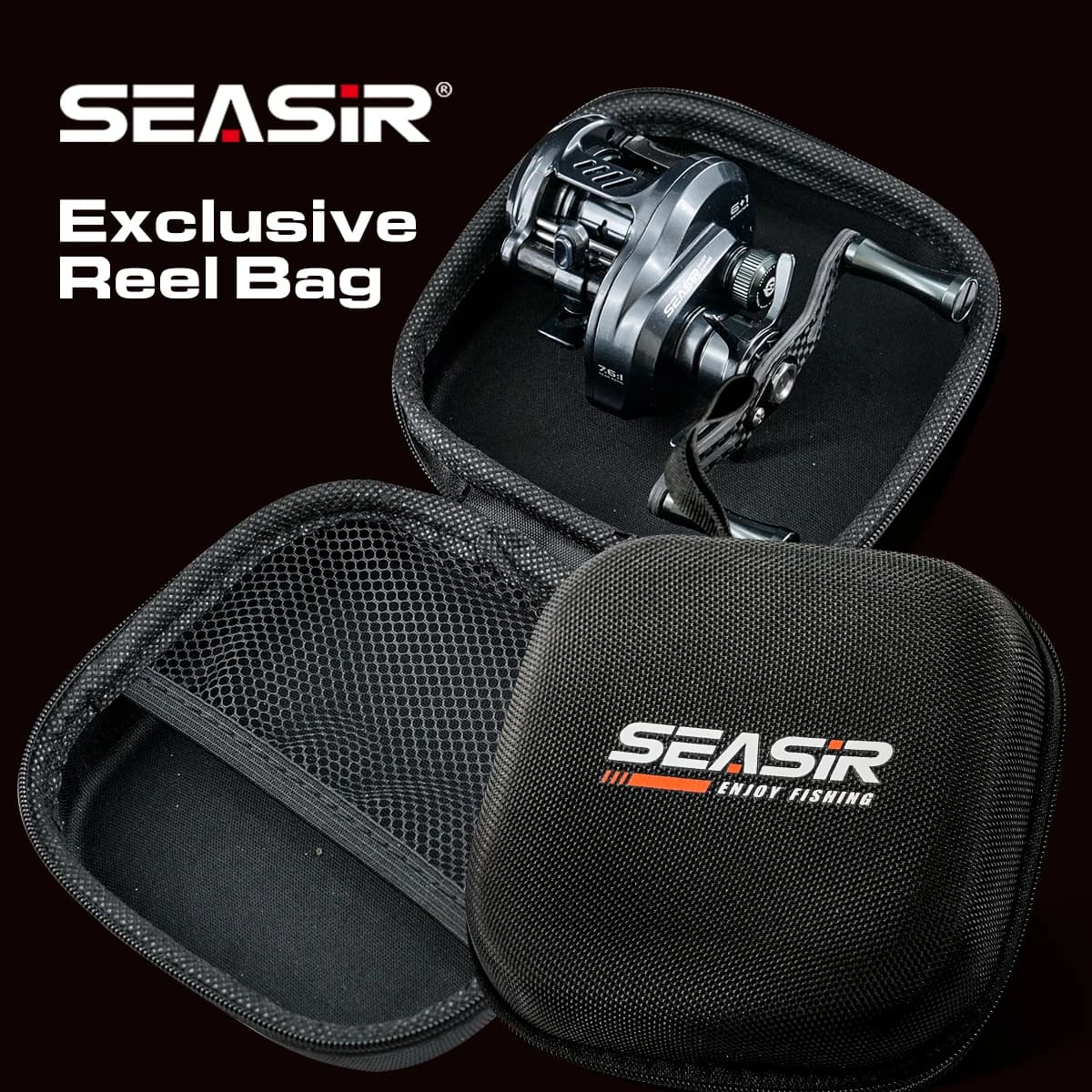 Moulinet baitcasting SeaSir DC Round Pro Digital Control hybride céramique ultraléger 128g carbone