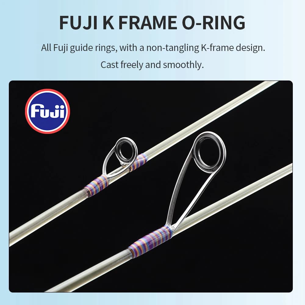Canne truite ultralégère Fishingfans Mini Player 1.4m fibre de verre avec guides FUJI pour pêche fine