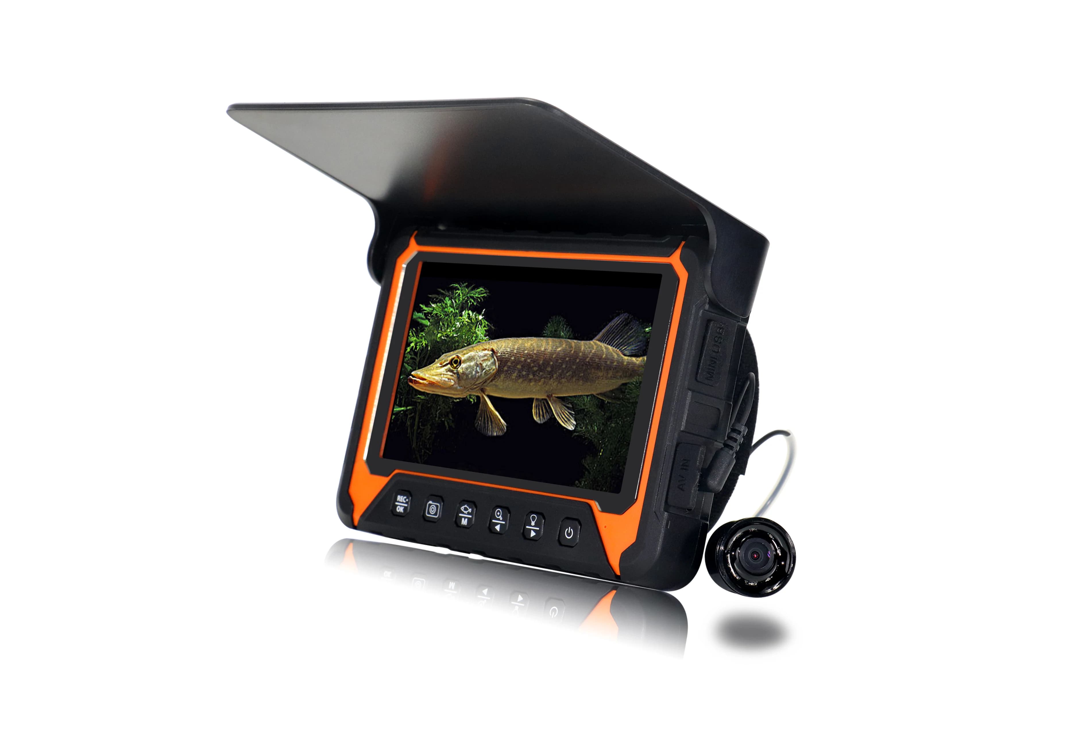 Caméra sous-marine 5 pouces pour pêche sous glace - Endoscope AV 130° avec détection poissons