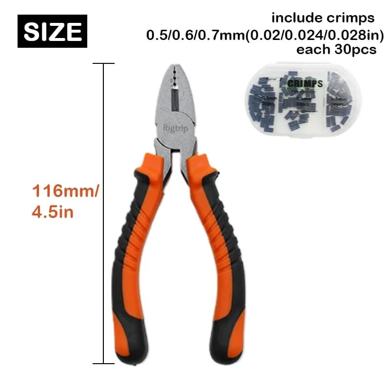 Pince à sertir pour fluorocarbone 0.5-0.7mm - Outil pêche carpe chod rig boom