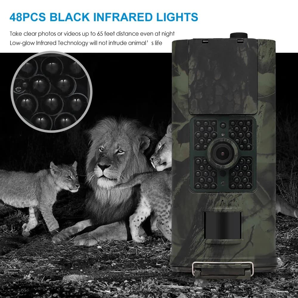 Caméra trail extérieure 2.7K 24MP étanche IP66 vision nocturne faible lueur pour jardin et observation faune