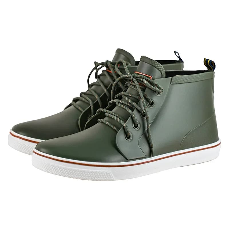 Bottes de pluie mode lacets homme femme couple imperméables pêche tendance antidérapantes