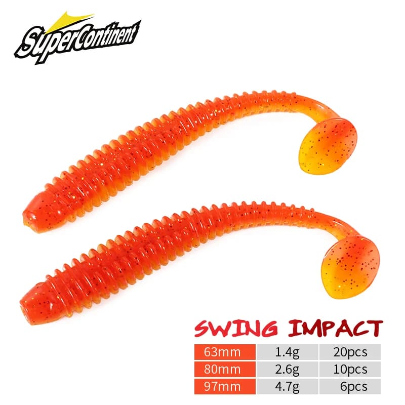 Leurre souple Impact Ring Shad 63mm 80mm 97mm pour la pêche du perche et du sandre