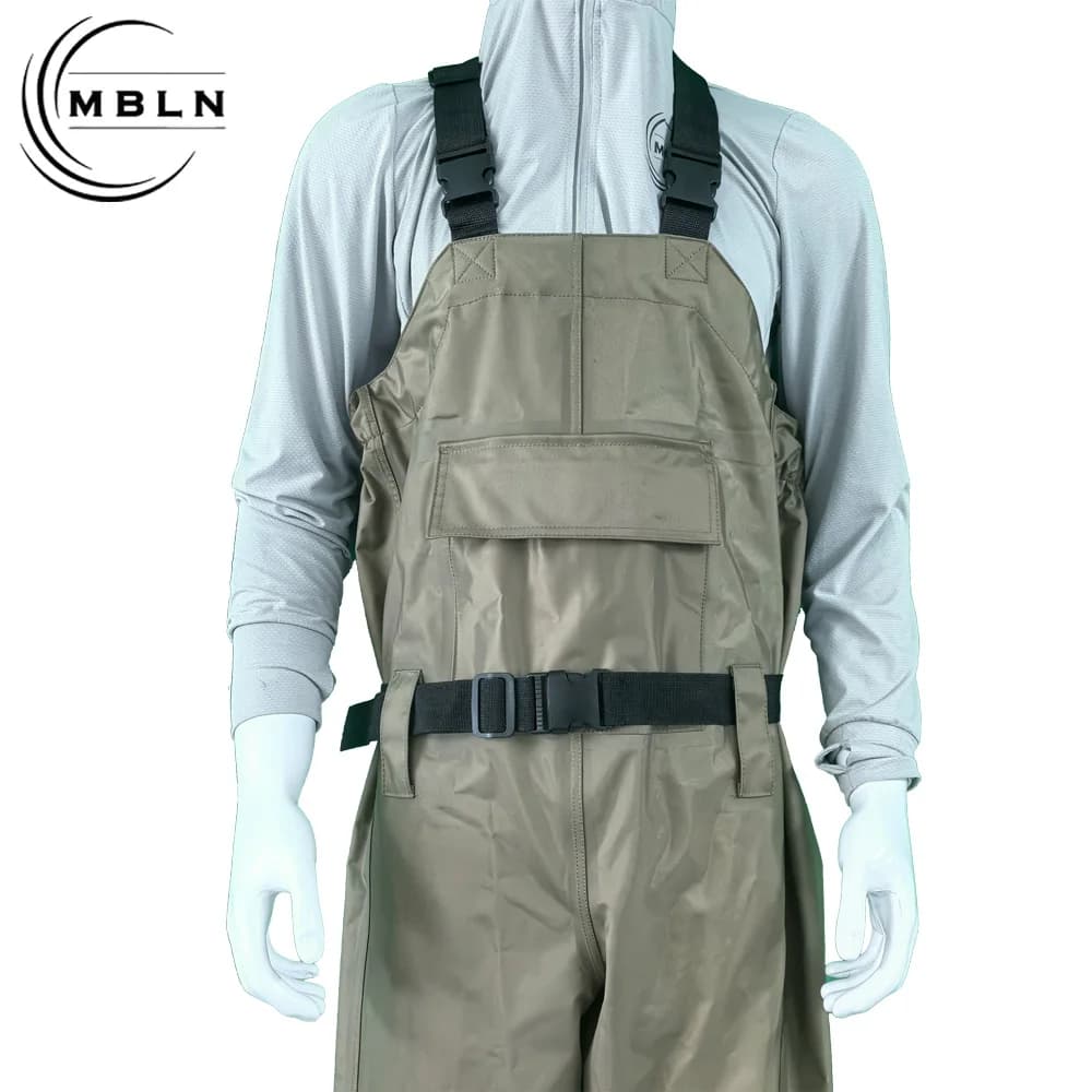 Waders de pêche étanches respirants avec bottes intégrées pour la pêche à la mouche et la chasse