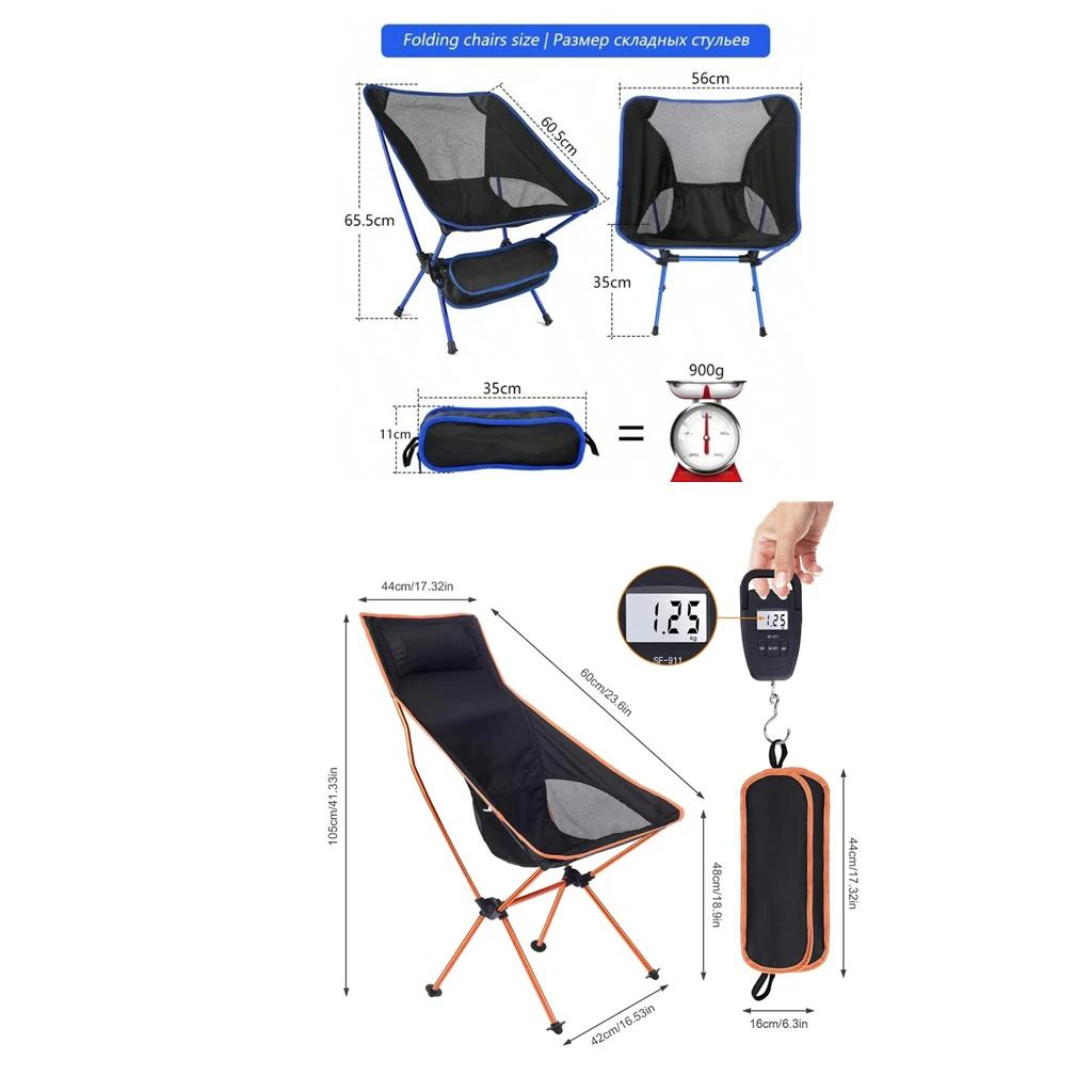 Fauteuil pliant ultra-léger démontable pour pêche nomade, camping et randonnée