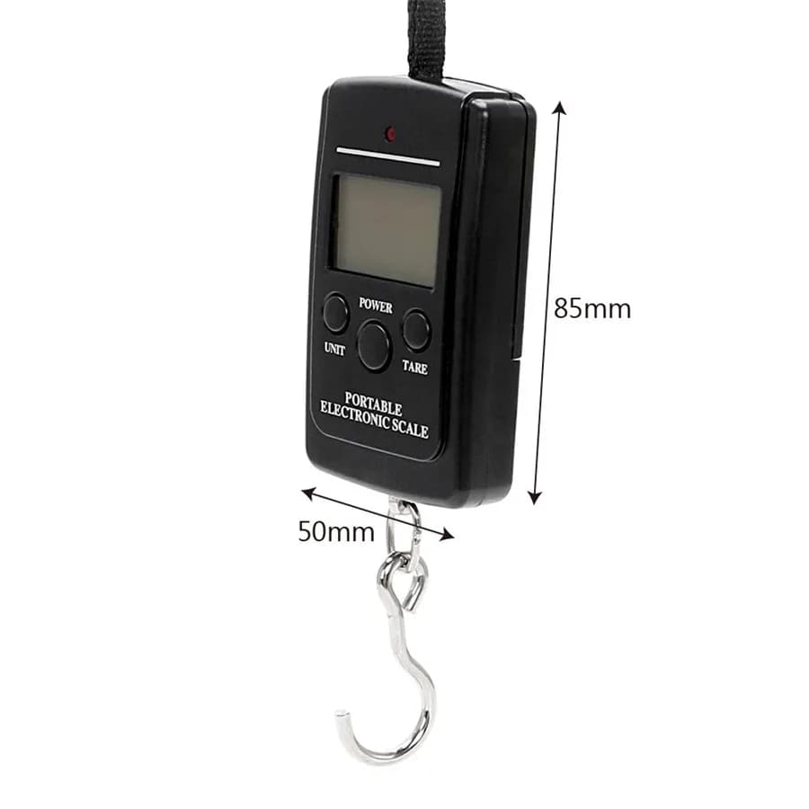 Balance électronique portable 40kg multifonction pêche - pèse-bagages mini suspendu voyage crochet précis