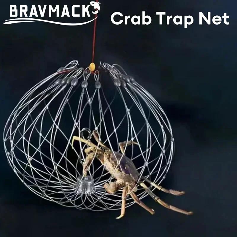Piège à poissons et crabes automatique en acier pour pêche en mer et eau salée