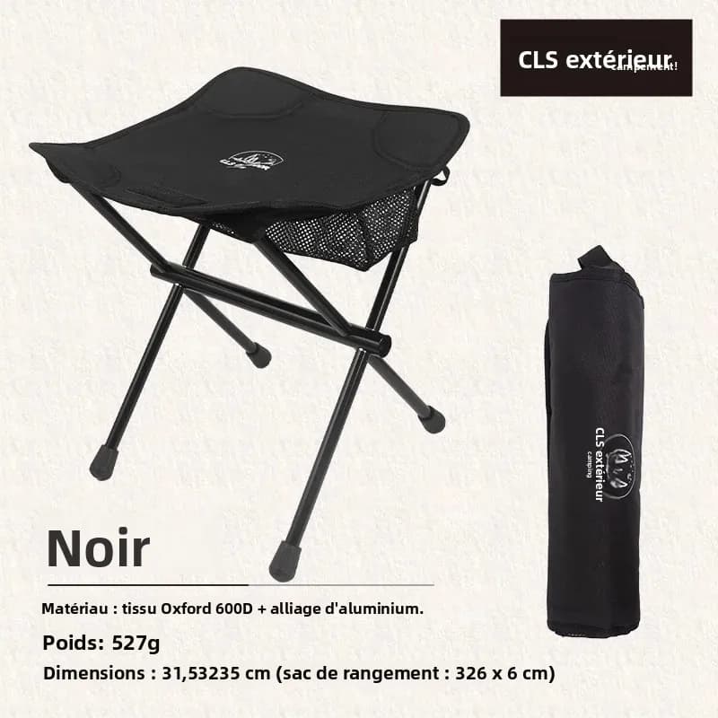 Chaise lune MOUNTAINHIKER en alliage aluminium pour pêche - Ultralégère, pliable et portable