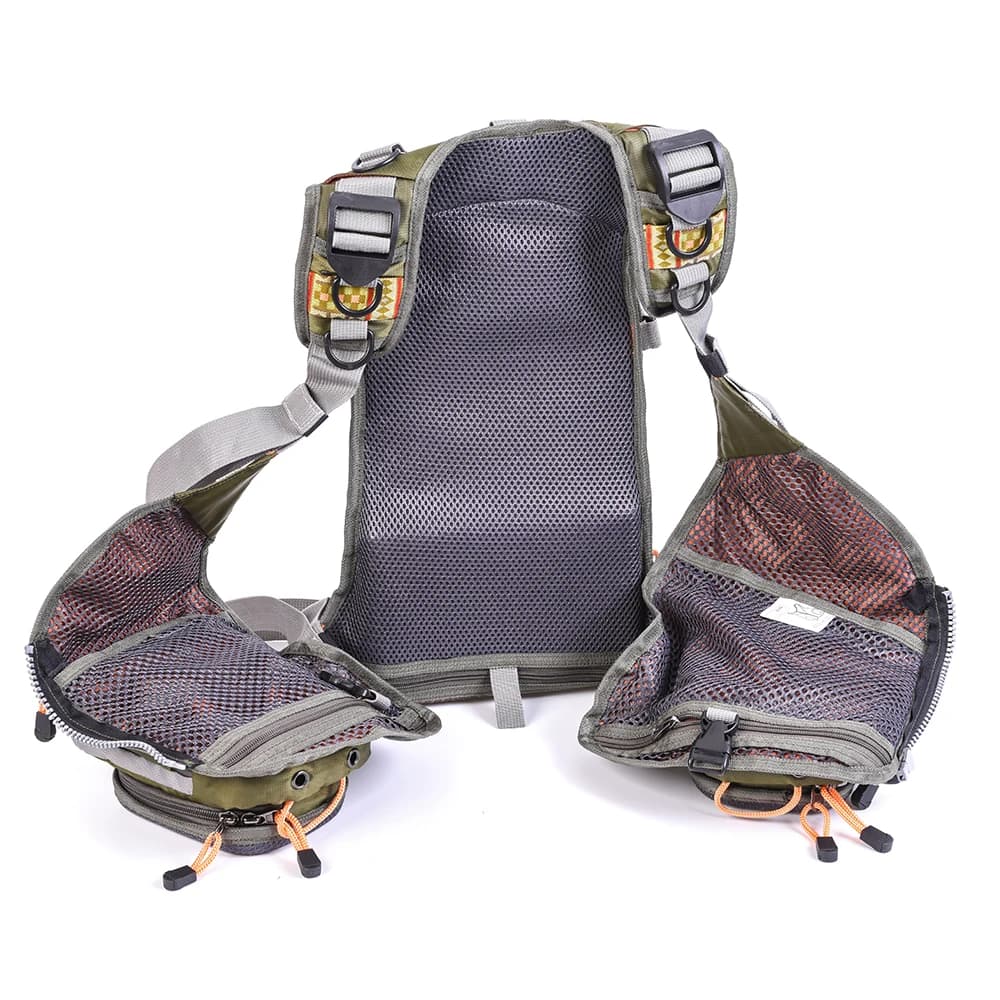 Veste de pêche à la mouche FX mesh multifonction - Sac à dos intégré séchage rapide équipement pêche