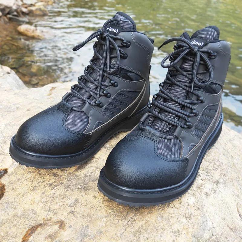 Bottes pêche wading montaison rivière chasse récif semelle feutre caoutchouc antidérapante chaussures pêche à la mouche