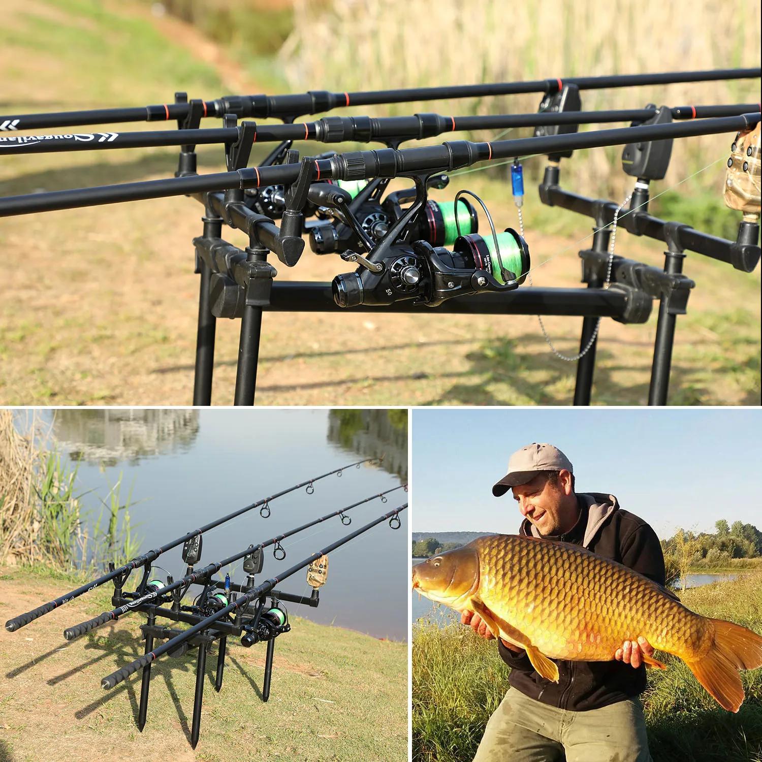 Canne à carpe Sougayilang portable 3.0-3.6m 6/7 brins fibre carbone pour pêche voyage feeder