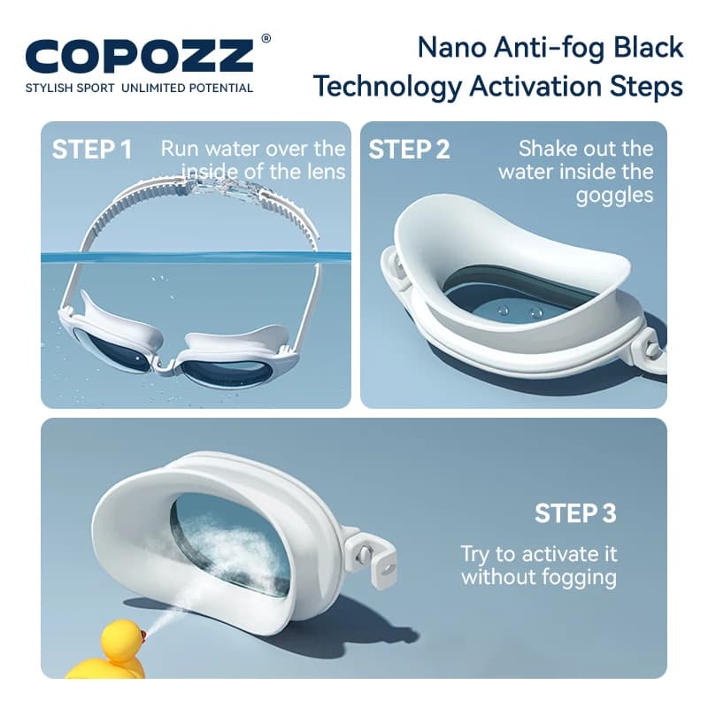 Lunettes de natation myopie importées anti-buée UV réglables pour plongée professionnelle