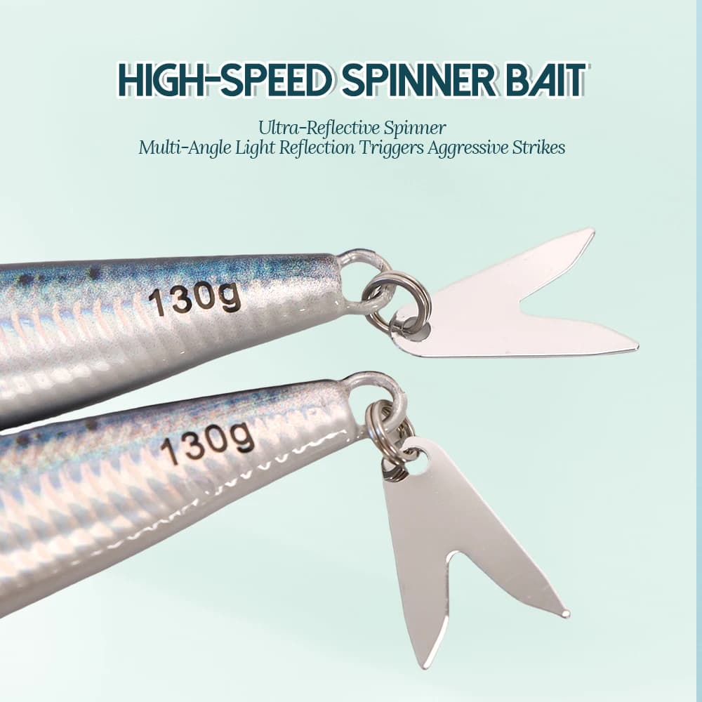 Leurre métal vertical TOLU 2024 coulant rapide 20g-130g pour pêche au lancer depuis le rivage en mer
