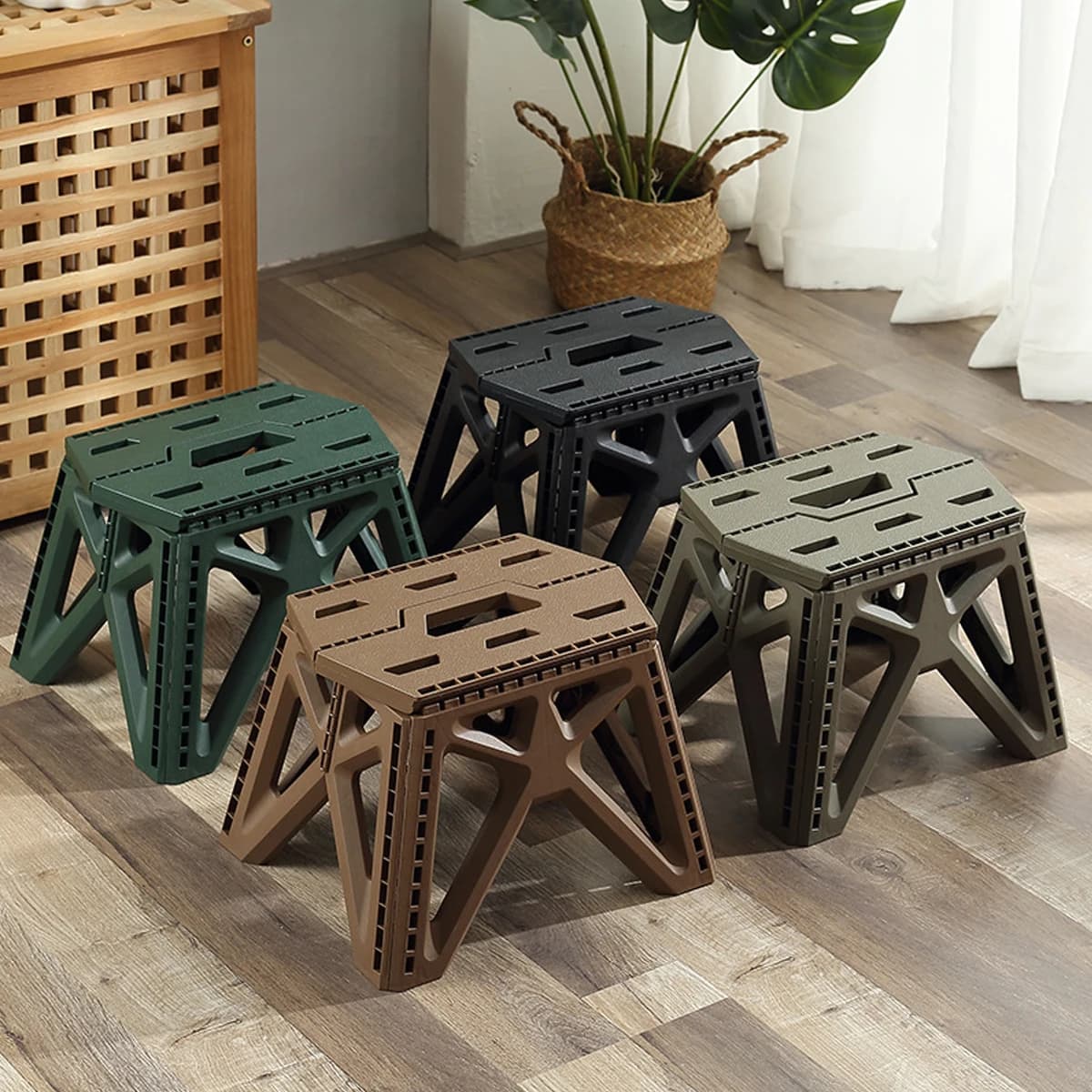Tabouret pliant portable haute résistance pour pêche, camping et randonnée en extérieur