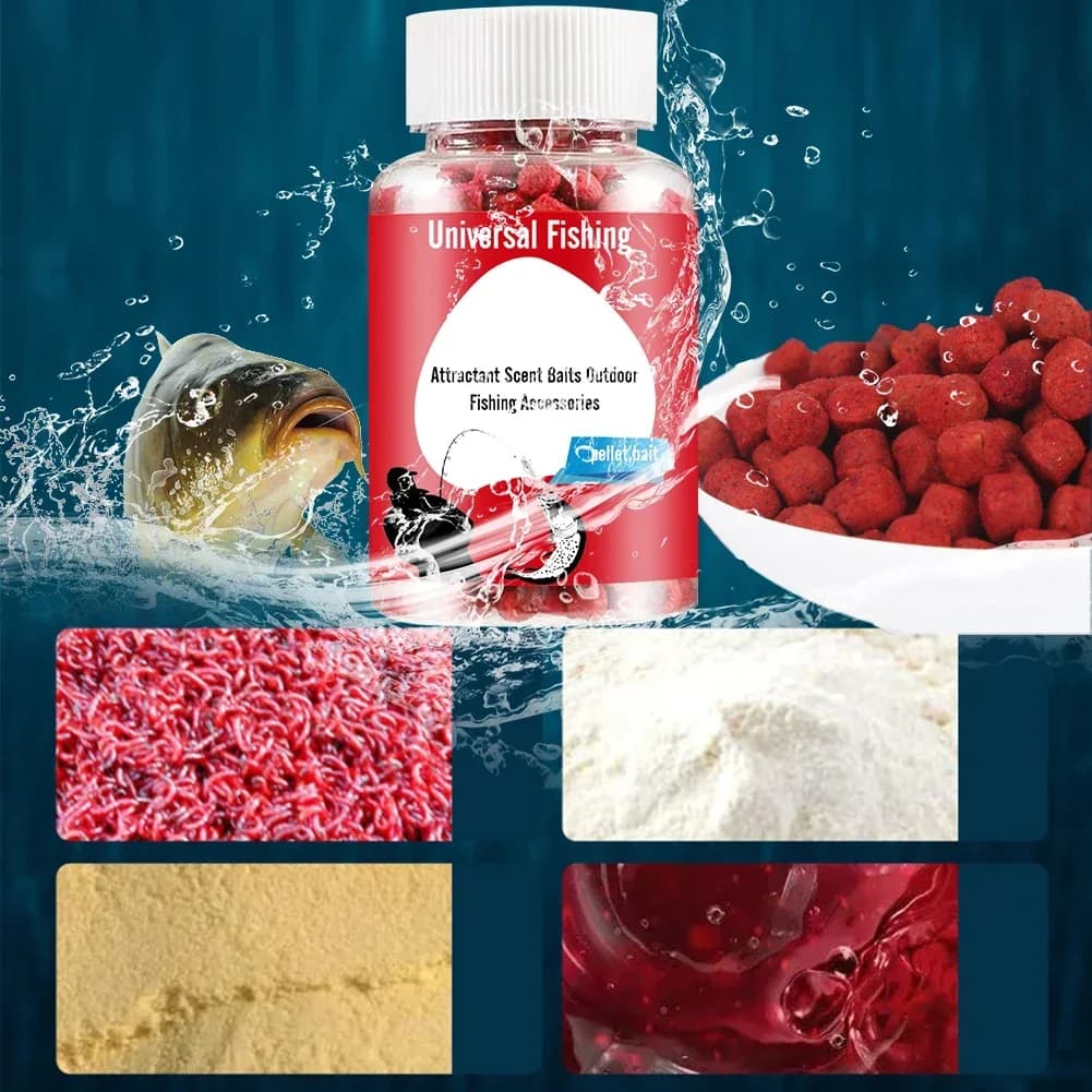 Appât granulé humide haute protéine pour pêche - concentré attractant universel odeur poisson