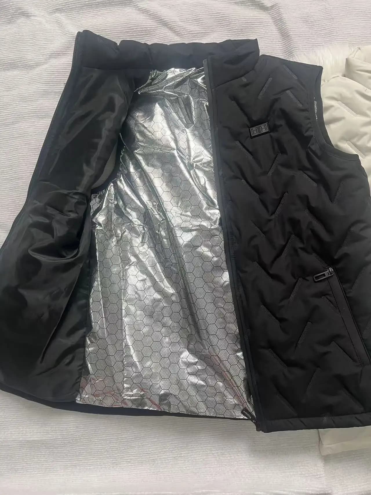 Veste chauffante électrique homme et femme 9 zones avec double commande USB pour la pêche hivernale