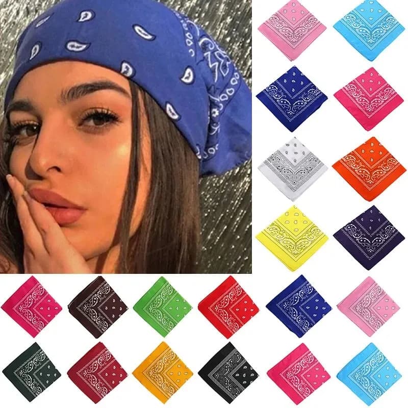 Bandana imprimé bohème turban bandeau femme accessoire cheveux pêche protection solaire