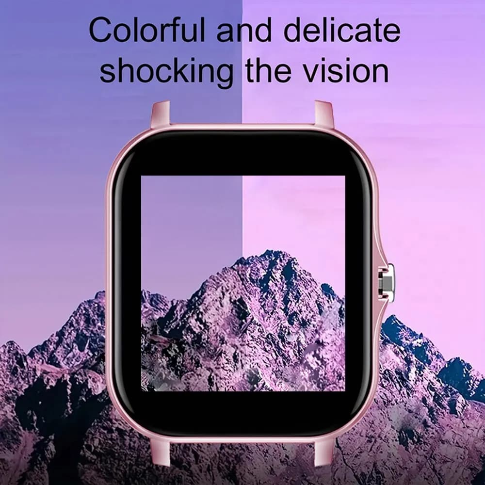 Smartwatch Android 1.44" écran couleur avec monitoring oxygène - Montre pêche connectée 2023