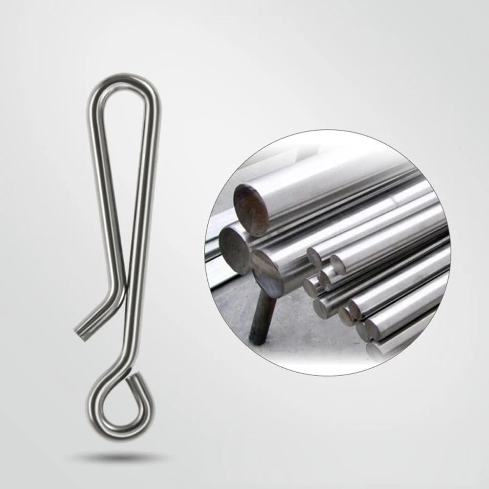 Émerillons à clip rapide DNDYUJU 30/50/100 pièces acier inoxydable - Accessoires pour leurres et pêche à la traîne