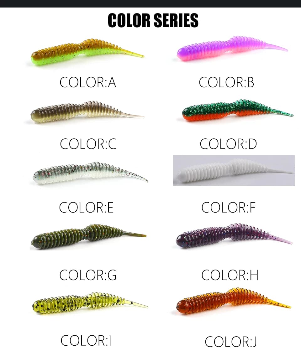 Ver souple Tanta 40mm-63mm avec sels attractants - appât silicone odorant pour pêche tous carnassiers