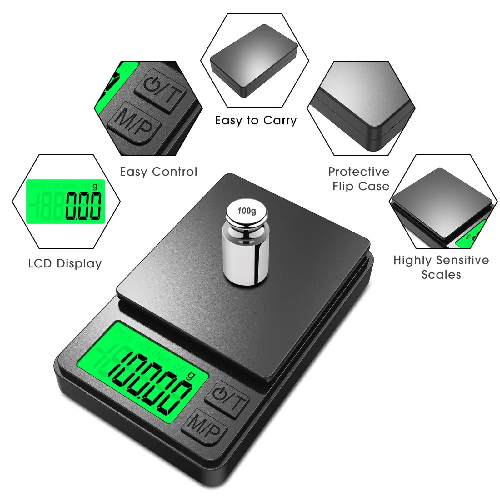 Balance numérique bijoux pêche 0.01g précision design nouveau portable mini