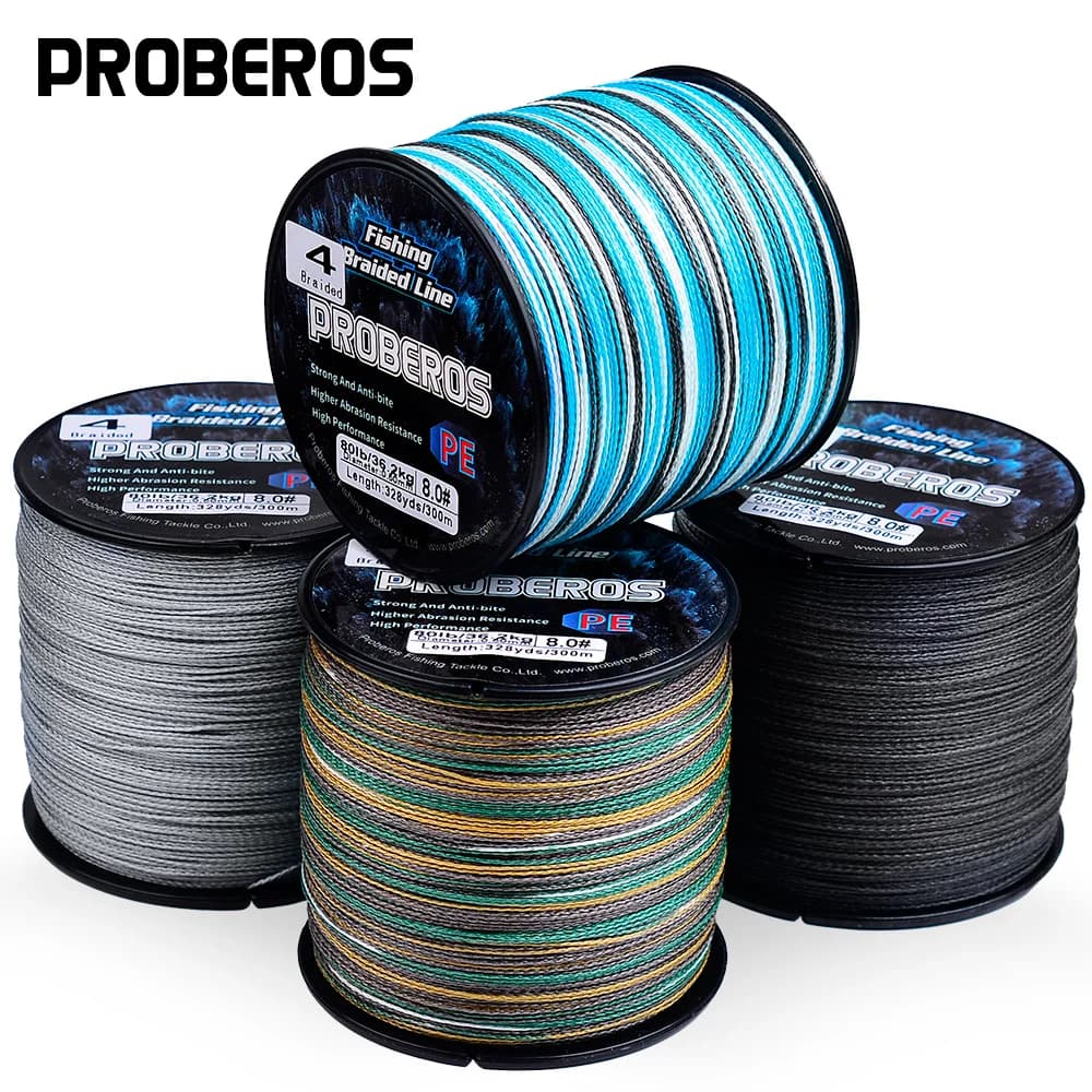 Ligne tressée Proberos 300M/328YDS 6-80LB tension forte et lisse - Lancer longue distance fluide