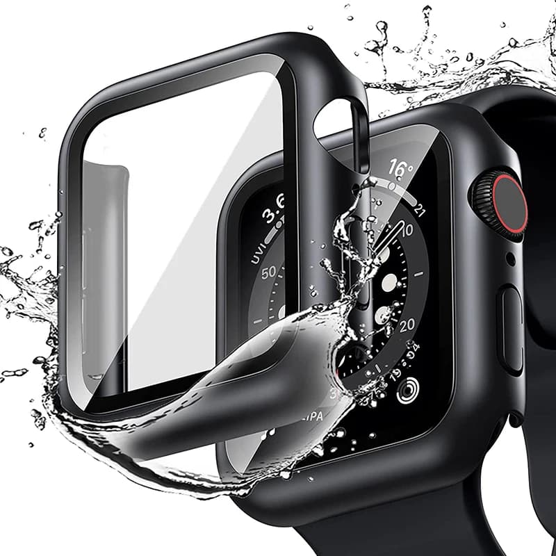Protection Verre Trempé + Coque pour Apple Watch 45mm 41mm - Anti-Rayures pour Pêche et Sports Extrêmes