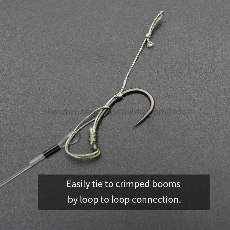 3 montages carp fishing prêts à l'emploi - rigs boucles avec hameçons KLOR tailles variables